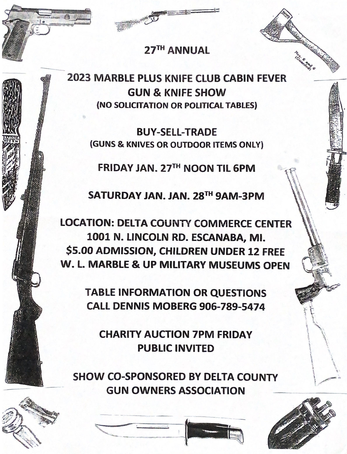27th Annual Marble Cabin Fever Poster