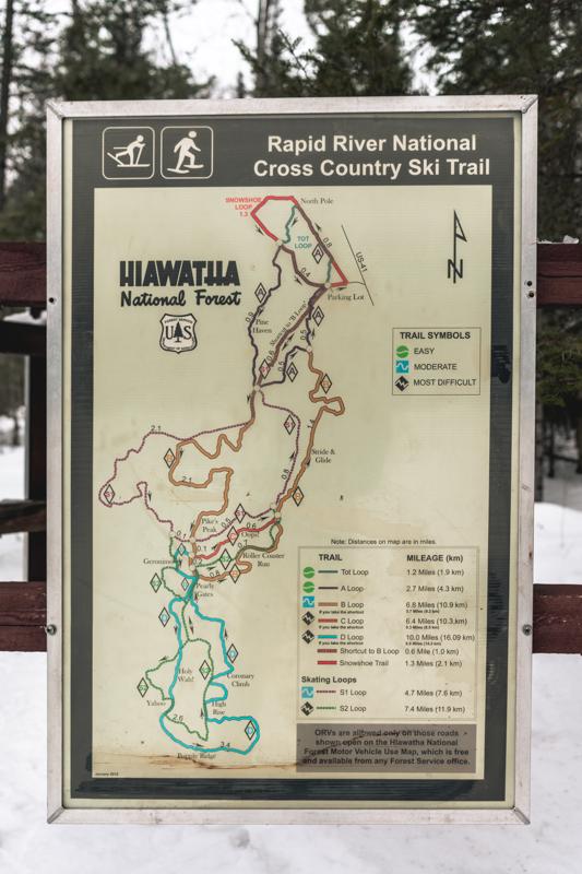 Rapid River Ski Trail - Map & Trailhead