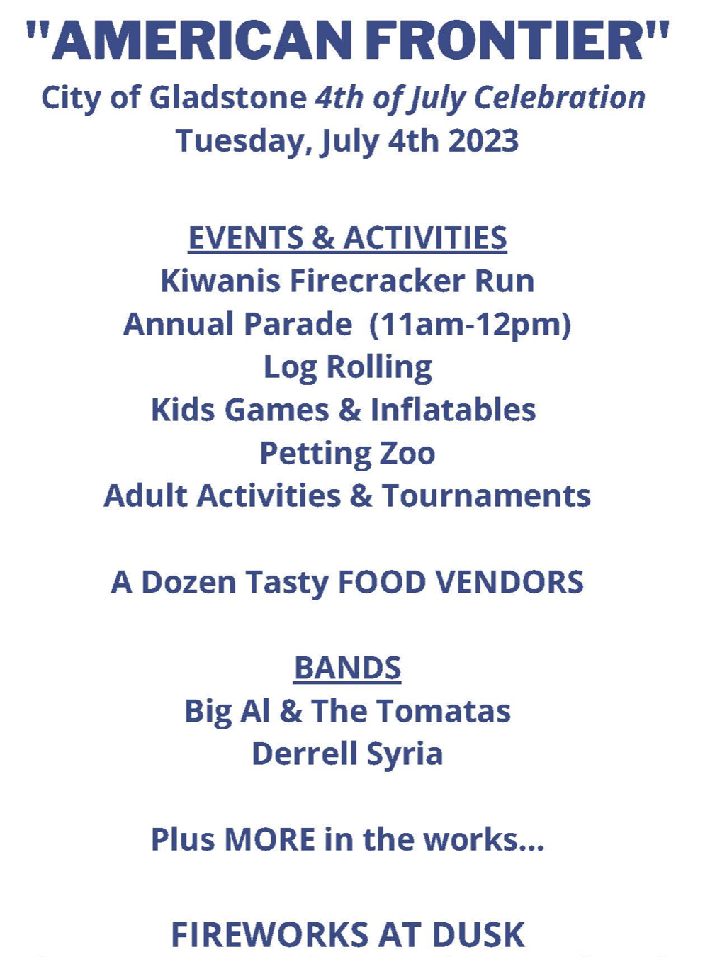 2023 Gladstone Independence Day