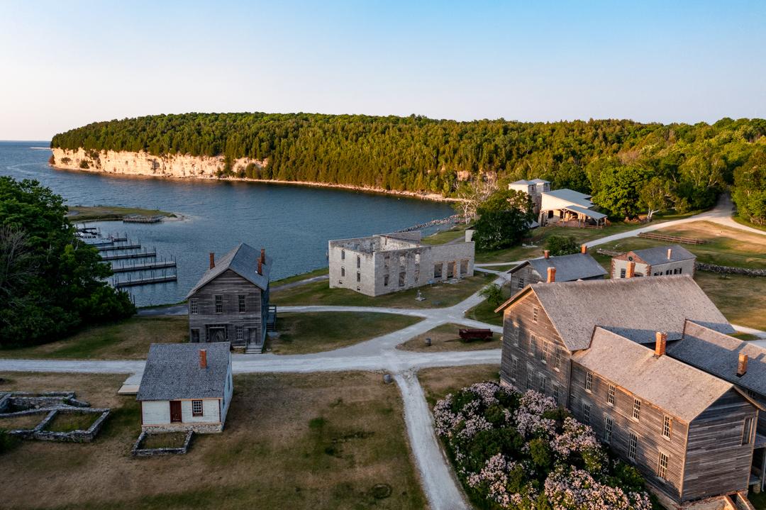 Ariel view of Fayette Historic State Park