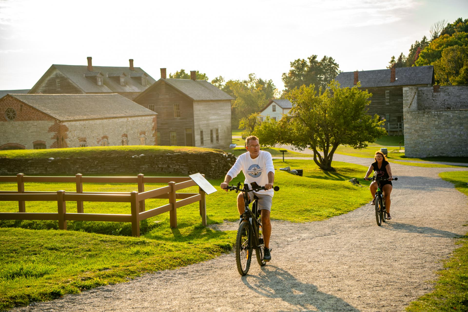 Header image featuring bikers enjoying the scenic trails in Fayette
