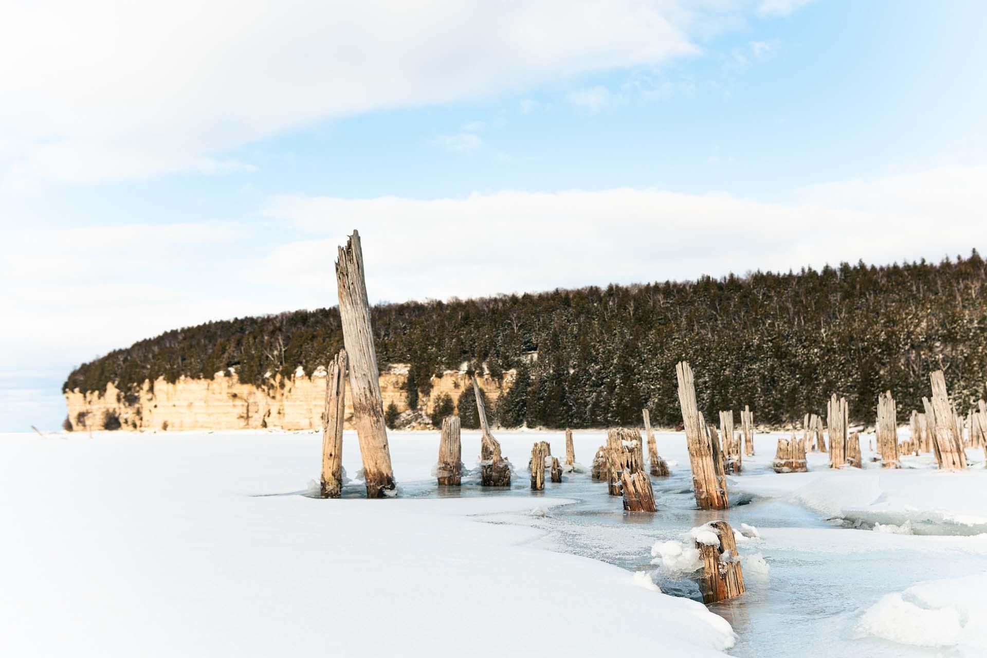 Fayette Historic State Park in the winter