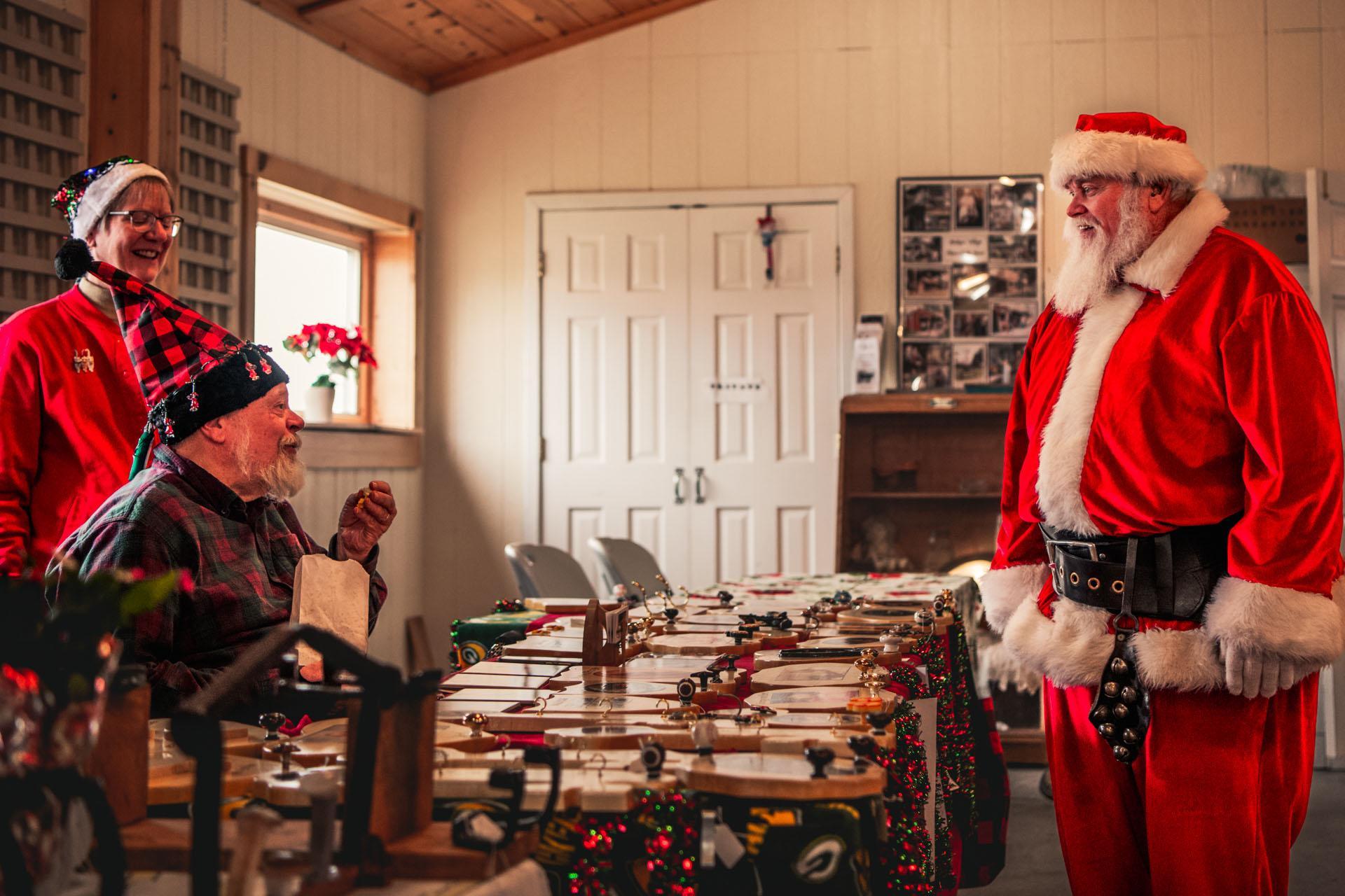 Santa at a holiday event.