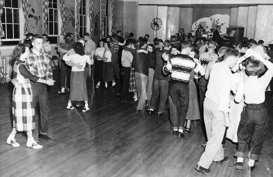 People dancing to the Chet Marrier Orchestra.