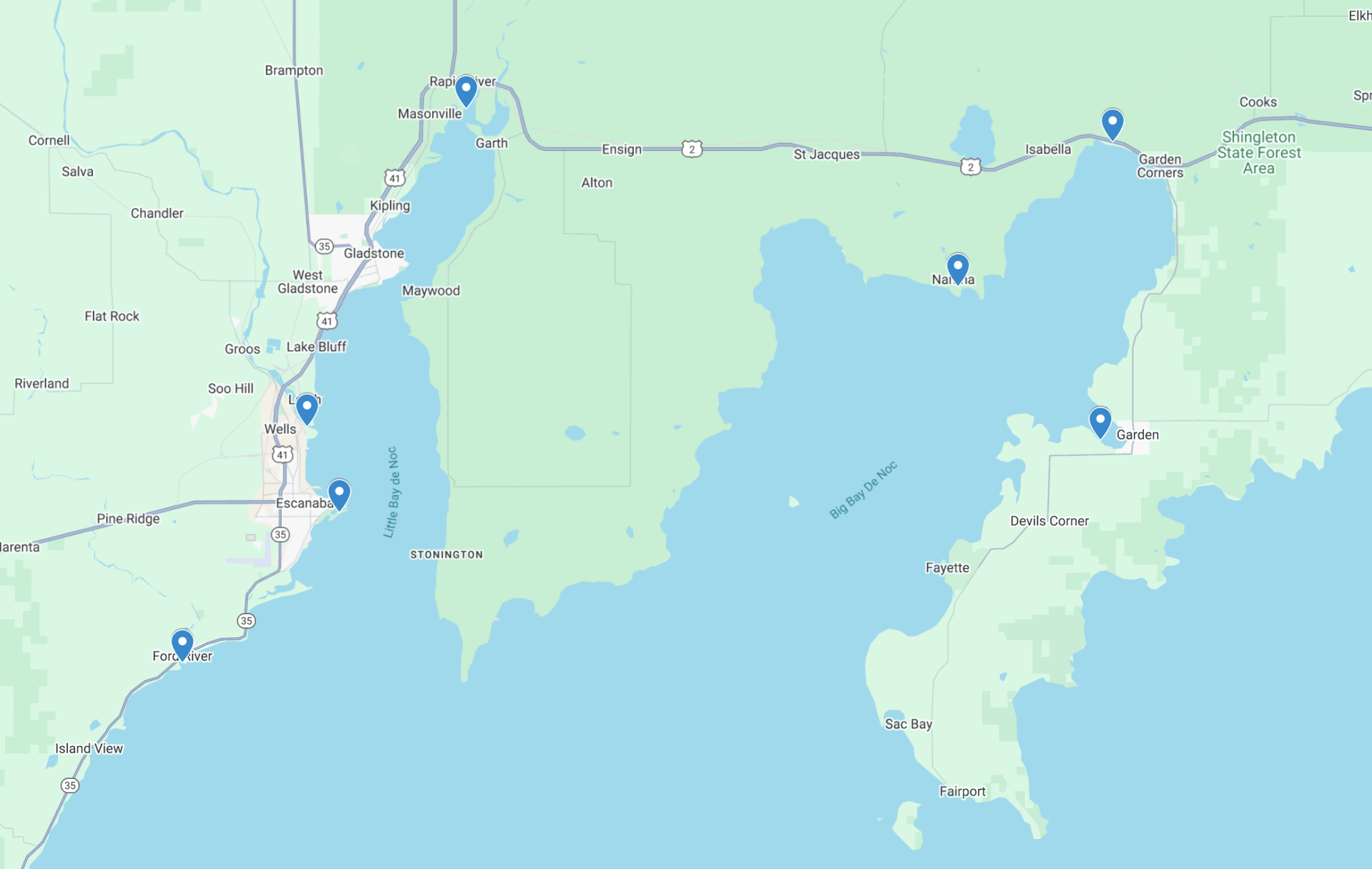 Little Bay de Noc & Big Bay de Noc Boat Launches