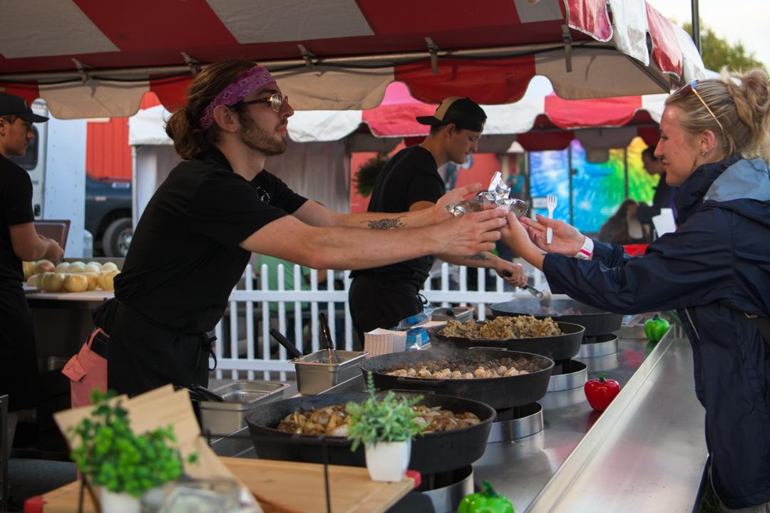Steak vendor at fair