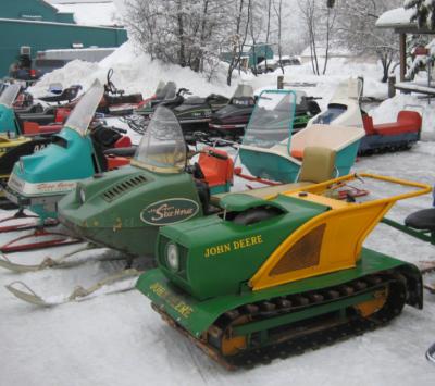 Antique snowmobiles
