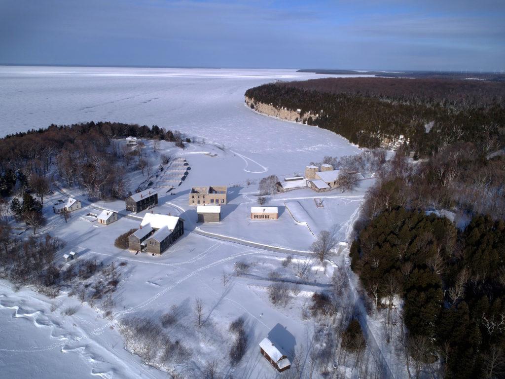 Winter drone shot