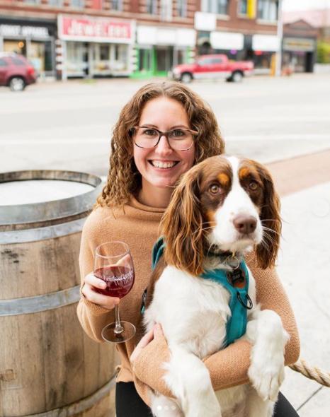 Lady and dog