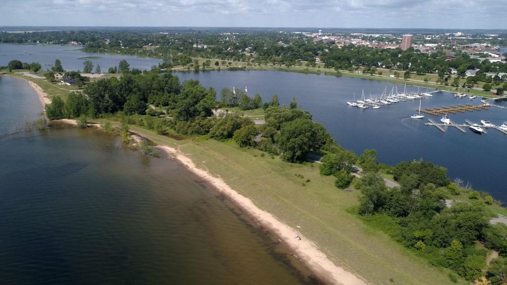 Aerial beach shot