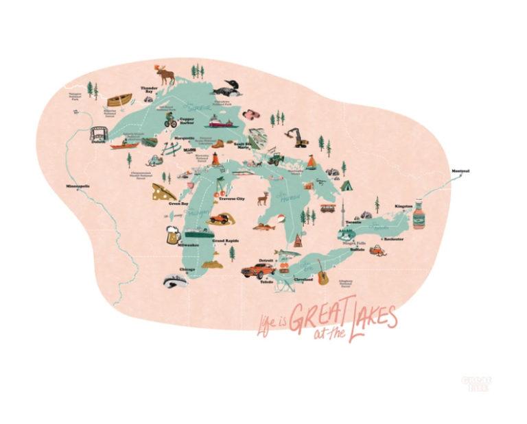 graphic of the Great Lakes