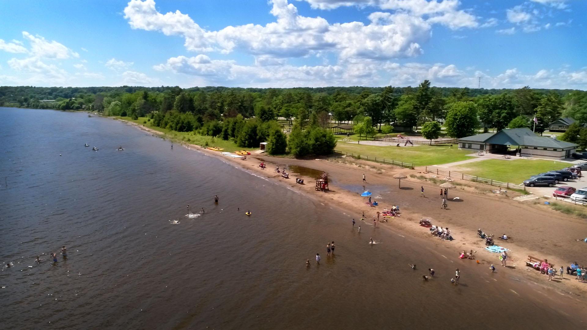 aerial view of Gladstone beach