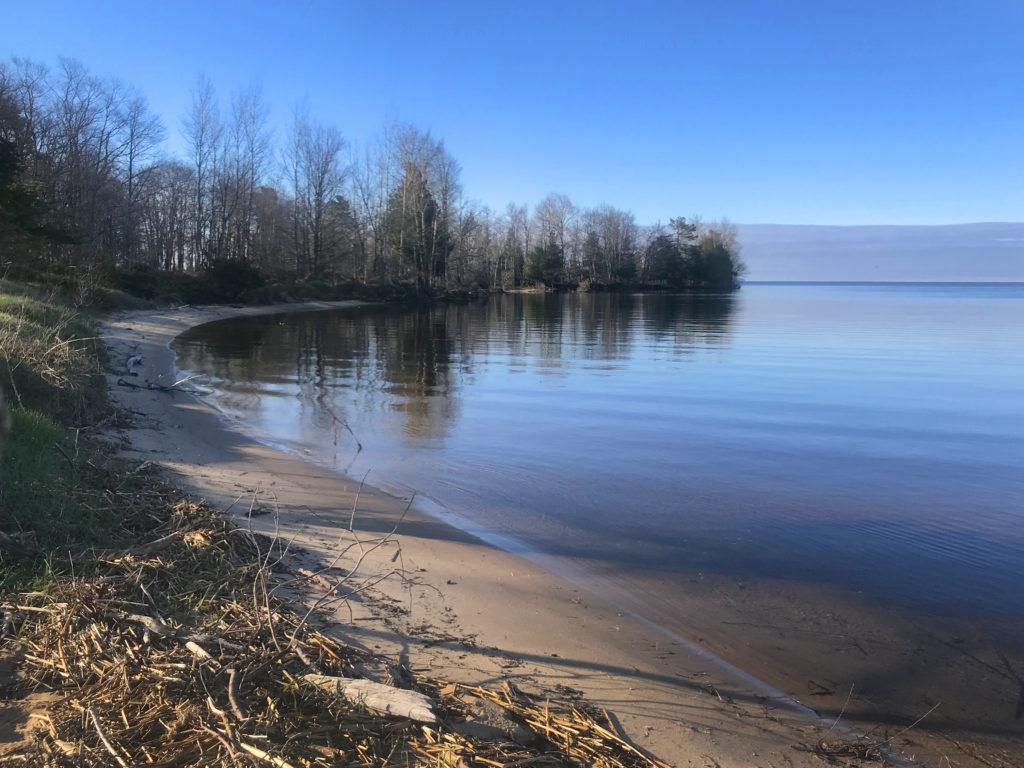 scenic shot of calm beach at indian point