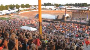 concert at the up state fairgrounds with a huge crowd