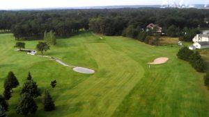 aerial view of a golf course