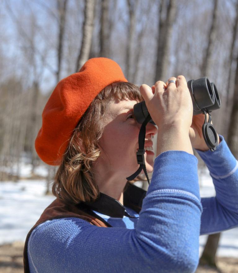 Woman Bird Watching