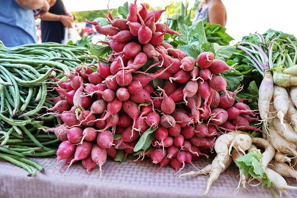 Fresh veggies at the Escanaba Farmers Market.