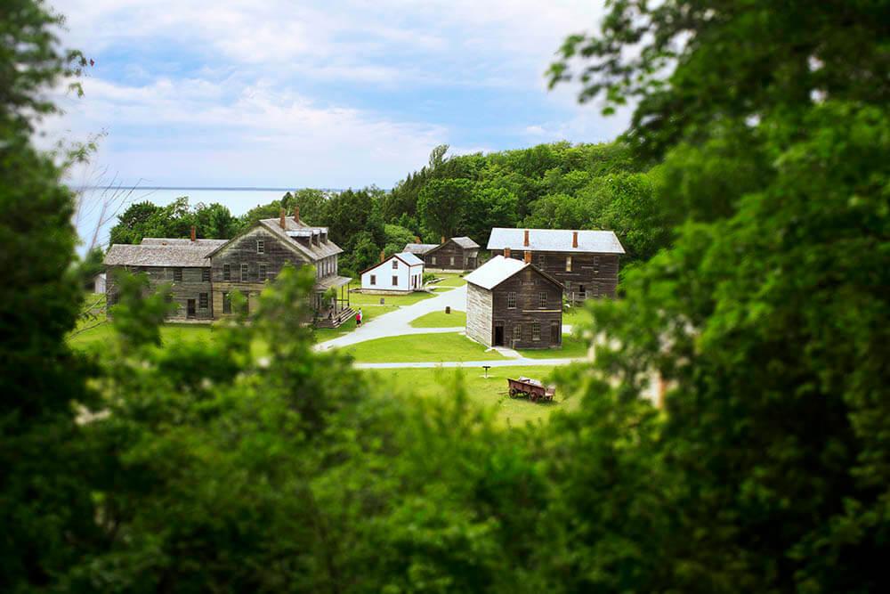 Fayette Historic Townsite on a warm summer day.