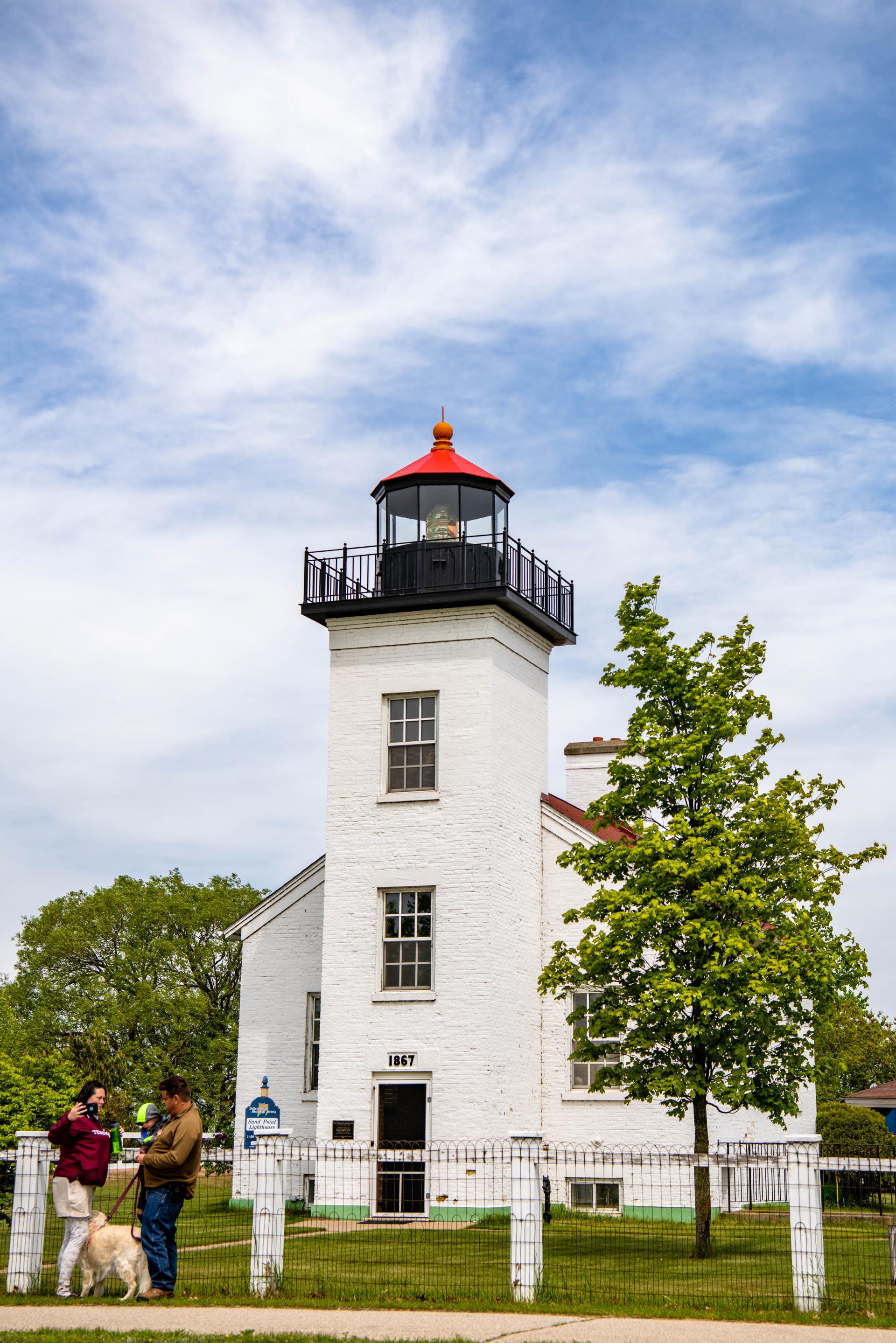 Sand Point Lighthouse at Ludington Park in Escanaba, MI